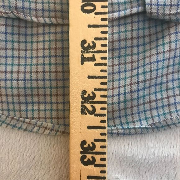 Burberry Shirt Mens Large Multicolor Check Button Up Long Sleeve Casual READ - Picture 8 of 9